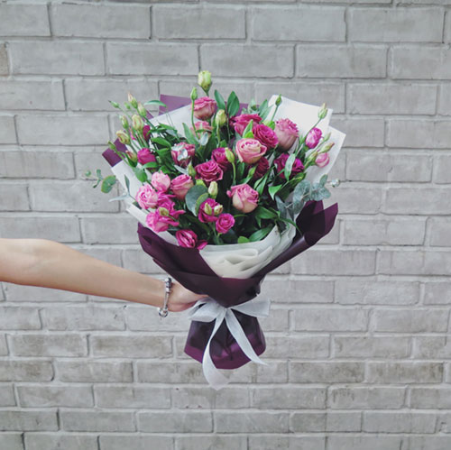 Crimson Floral Tier